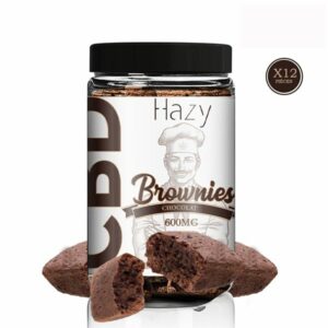 Bons petits gâteaux brownies au chocolat et au CBD de la marque Hazy en vente sur la boutique de cbd pas cher