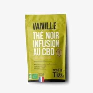 Thé noir bio infusion au CBD vanille Rest In Tizz pas cher